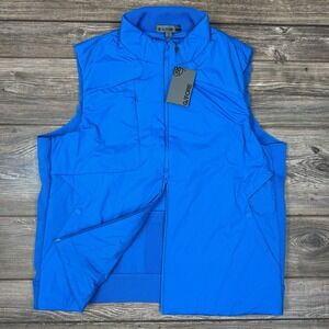 G/Fore Mens Golf Hybrid Sweater Puffer Vest Racer Blue Size Large‎ NWT $525
